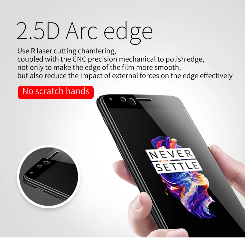 TCICPC защитное стекло на Oneplus 5 9H HD прозрачное нано полное покрытие закаленное для One
