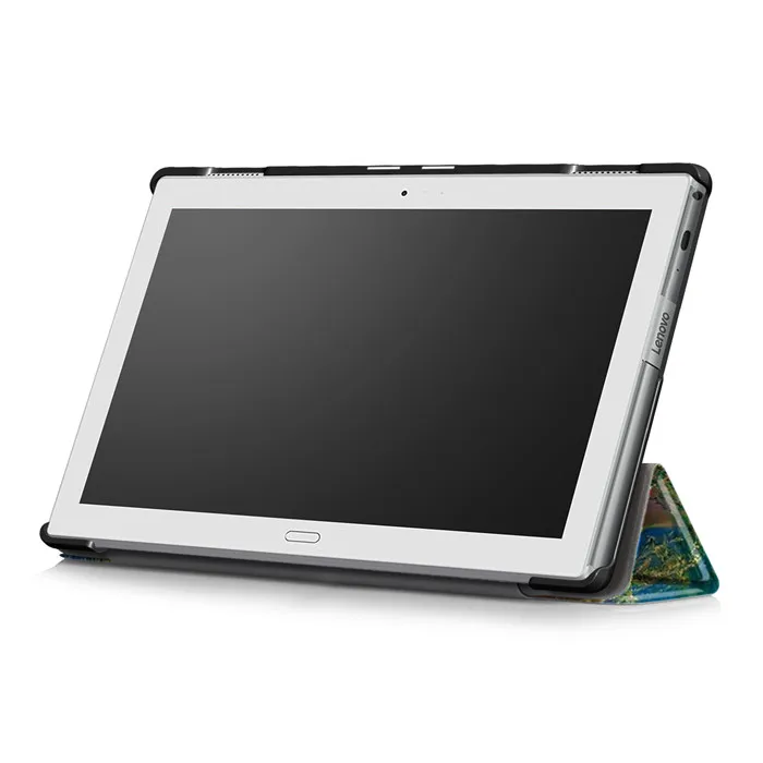 Закаленное Стекло Экран протектор+ из искусственной кожи чехол Чехол для lenovo TAB4 Tab 4 10 Plus TB-X704 TB-X704F TB-X704N TB-X704L 10,1"
