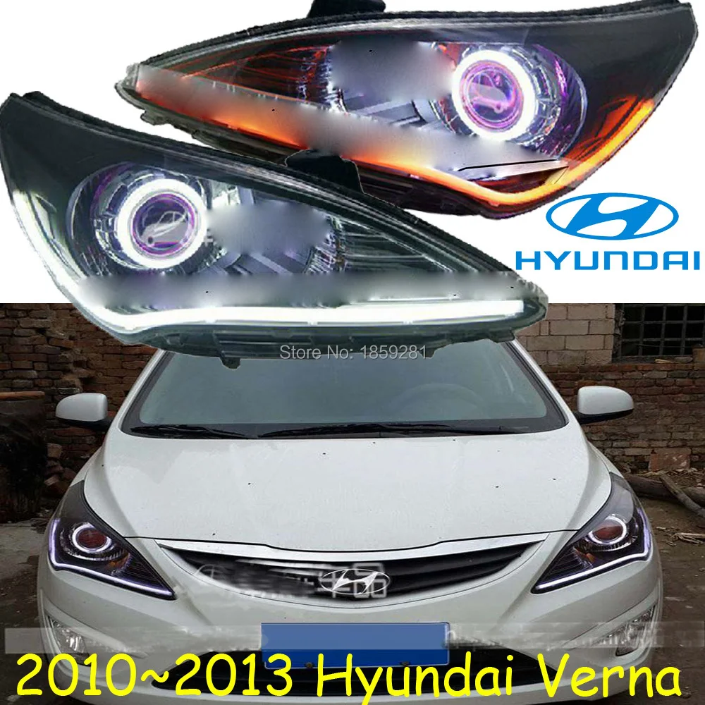 Фара Hyunda verna, 2011~(подходит для LHD, RHD),! Дневной светильник verna, 2 ps/se+ 2 шт балласт aozoom, задний светильник verna