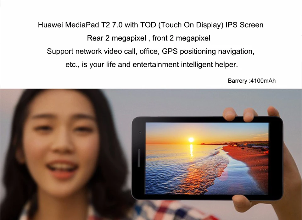 HUAWEI MediaPad T2 7,0 дюймов LTE 4G phablet четырехъядерный 2G ram 16G Rom Andriod 6 2MP 4100mah ips T2 планшетный ПК телефон 7 дюймов