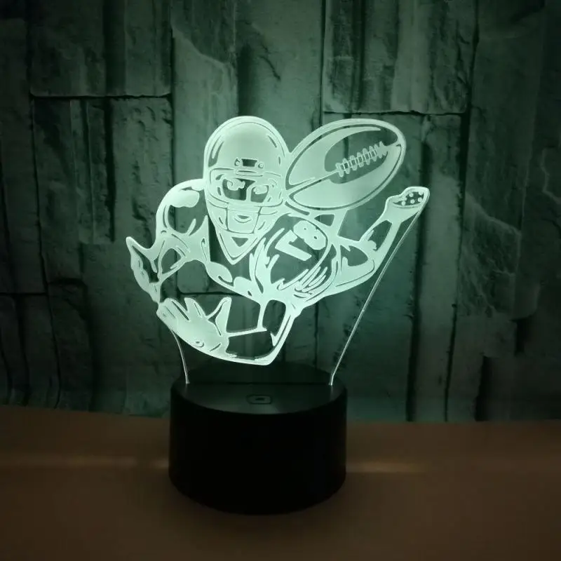 3d лампа для регби сенсорного управления и дистанционного Led визуальный подарок