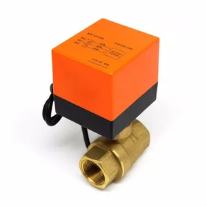 Кондиционер детали для подогрева пола миниатюрный Электрический двухходовой шаровой кран, три провода, два контроллера, один контроль, латунный нагрев воды