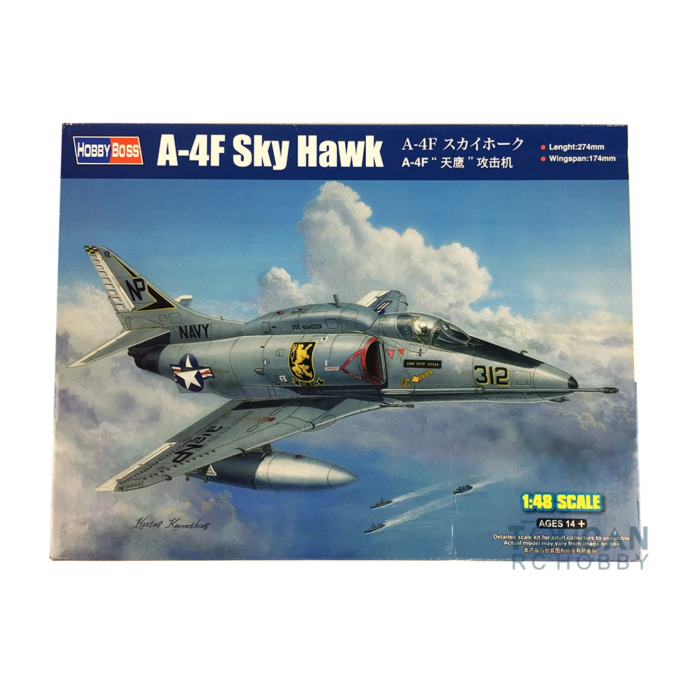 

US Stock Hobby Boss 1/48 81765 A-4F Skyhawk Attack Aircraft Warplane Model Kit Plastic TH06095-SMT2