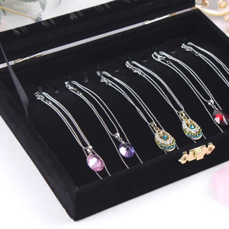 Маленькая шкатулка для ювелирных изделий бархатная коробка стеклянная крышка