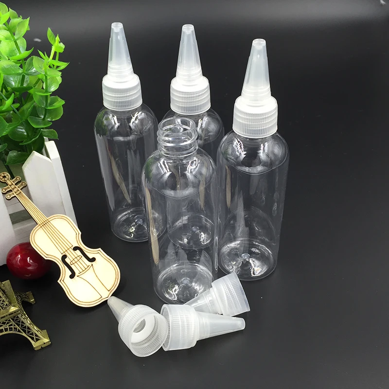 30 шт. пластиковая упаковка для бутылок 100 мл прозрачные бутылки с наконечниками