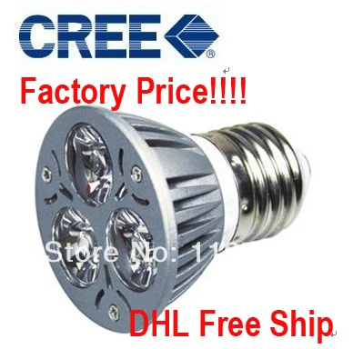 

DHL Free shipping for E27 LED Spotlight AC85-265V Dimmable LED Spot lighting Bulb Lamp with high lumens Warm White/Cold White