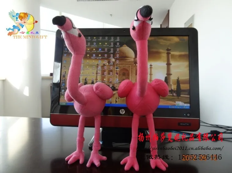 Кукла Плюшевая с розовым фламинго 35 см | Игрушки и хобби