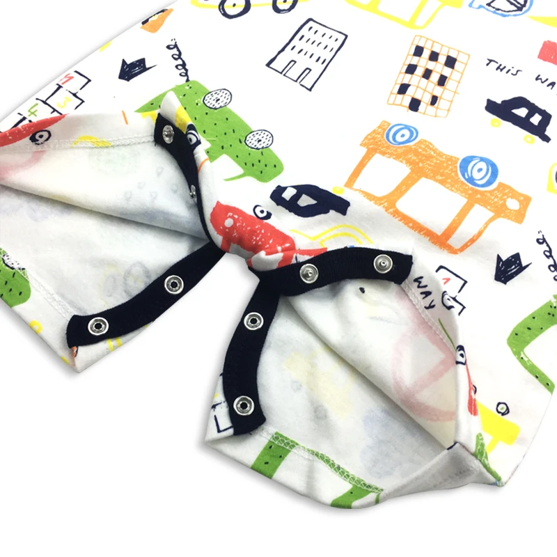 Одежда для новорожденных детей Детские с коротким рукавом хлопка комбинезон