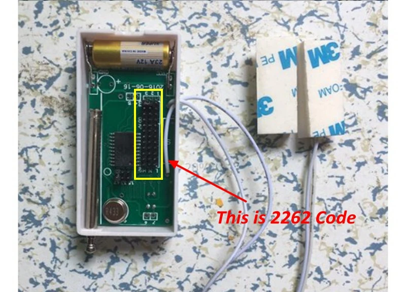 433MHz 2262 Code Wireless Window Door Sensor Magnetic Contact Wood Door Alarm Detector For Wireless GSM Home Alarm Panel