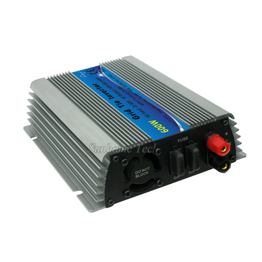 600 Вт на сетке галстук инвертор MPPT чистая синусоида DC10.5-28V 22-60 в к AC 110 В 220 В микро сетка галстук инвертор