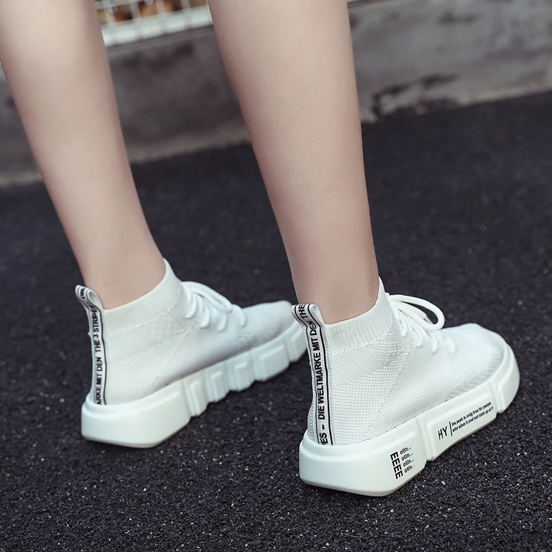 Spring New Female Vulcanized Shoes Fashion Leisure Women Shoes Women Sneakers Round Head Flat Shoes lace-up size35-40