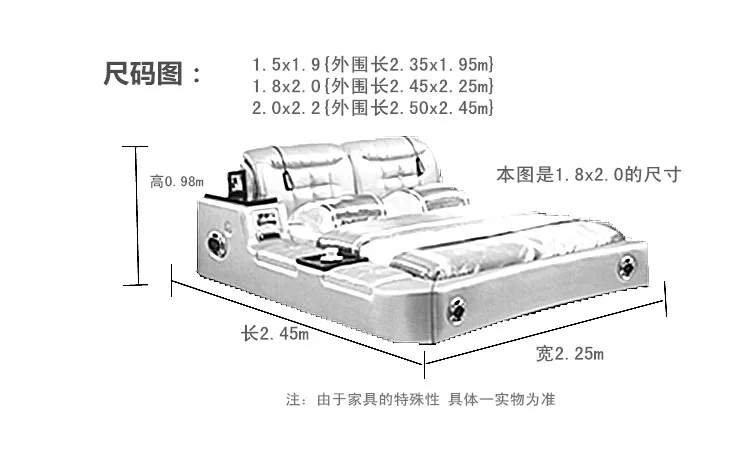 Настоящая Натуральная кожа кровать ТВ мягкие кровати спальня camas горит muebles de dormitorio yatak мобильный кварто массаж динамик bluetooth