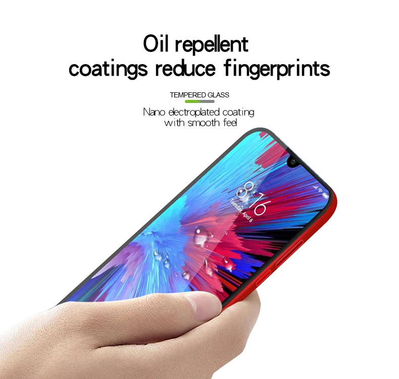 For Xiaomi Redmi Note 7 7S Tempered Glass 3D Curved Full Covered Screen Protector Note7 Note7S Protective Film LCD Guard | Мобильные