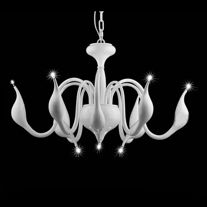 Арт Деко европейские свечи хрустальные светодиодные Лебеди люстры потолочные