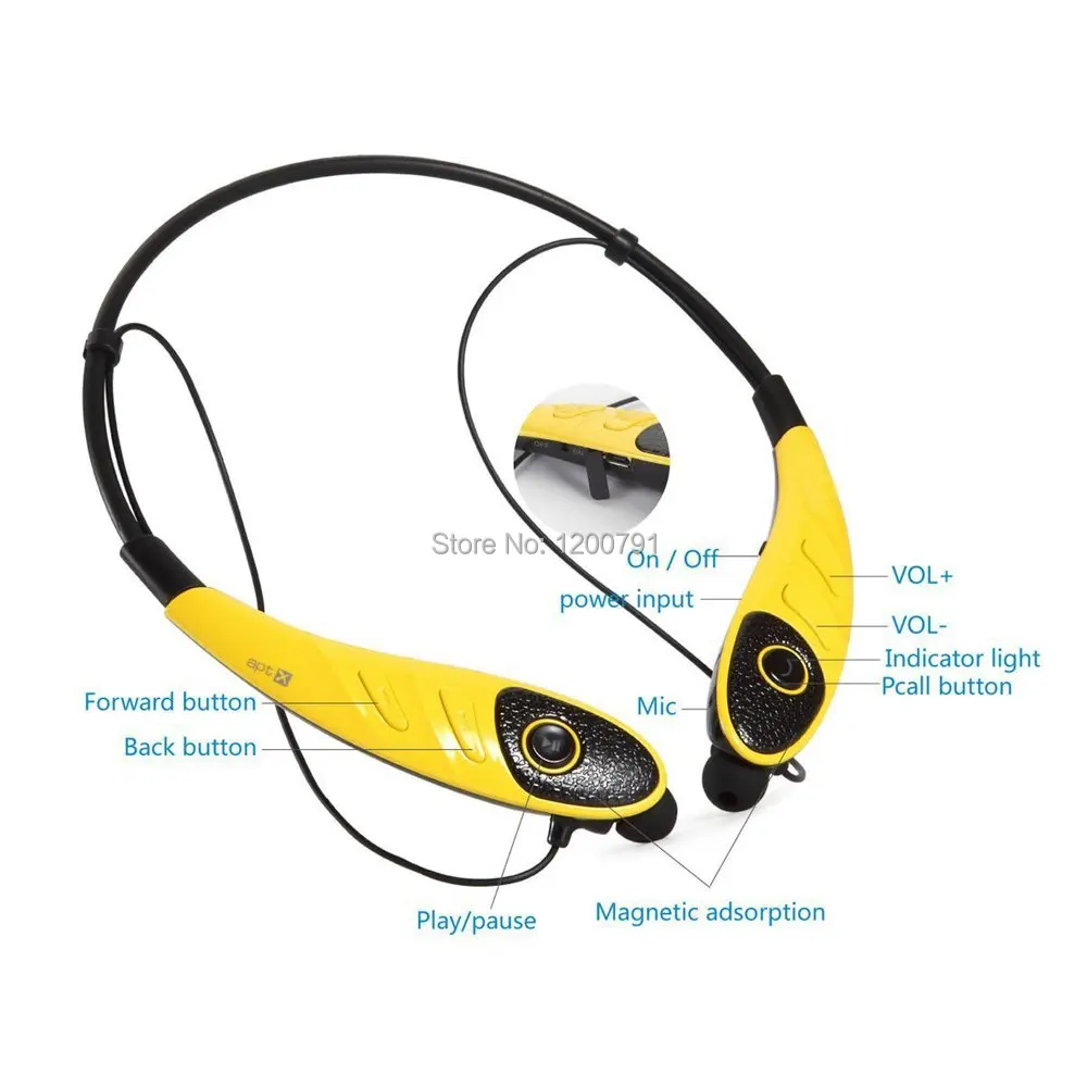 Black Wireless Bluetooth Stereo Headset Vibration Flex Neck Earphone Headphone for Android Cellphones Enabled Device | Компьютеры и