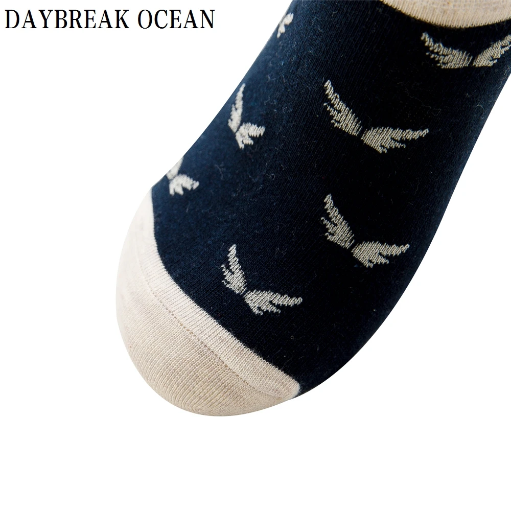 Носки мужские полосатые короткие 5 пар хлопок повседневные модные тапочки до