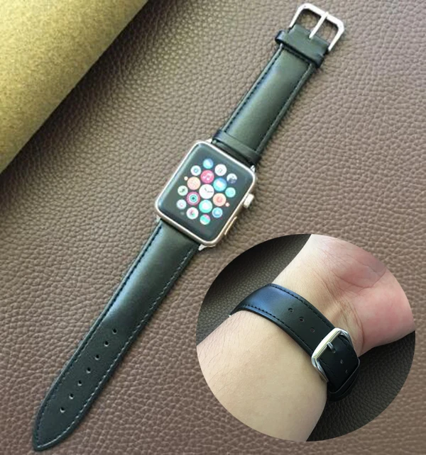 Роскошный кожаный ремешок высокого качества для Apple Watch 42 мм 38 40 44 iWatch серии 1 2 3 4 5