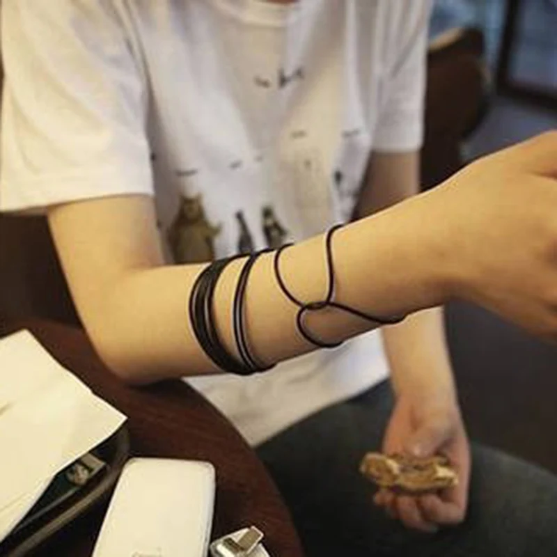 10 шт./компл. панк браслеты из силиконовой веревки для мужчин и женщин