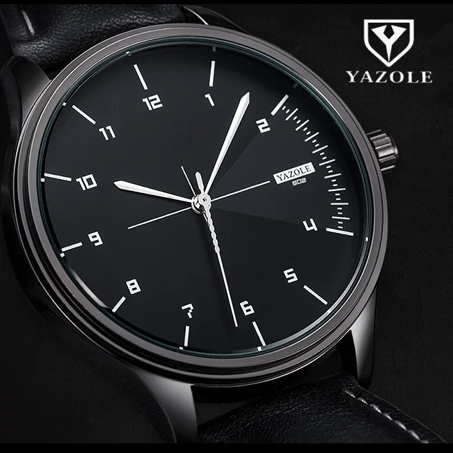 

Новые мужские часы Простой дизайн YAZOLE Мужские часы Роскошные Masculino Relogio Водонепроницаемые кожаные римские мужские наручные часы Saati relojes