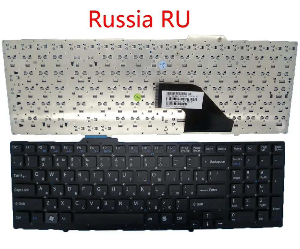Клавиатура для ноутбука RU TW CA GK BG IT JP SONY VPCF VPCF1 VPCF11 VPCF12 VPCF13 на английском русском