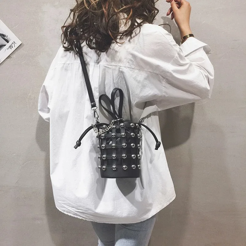 Заклепки ведро сумка кошелек с шипами держатель для карт 3 шт. роскошный дизайн