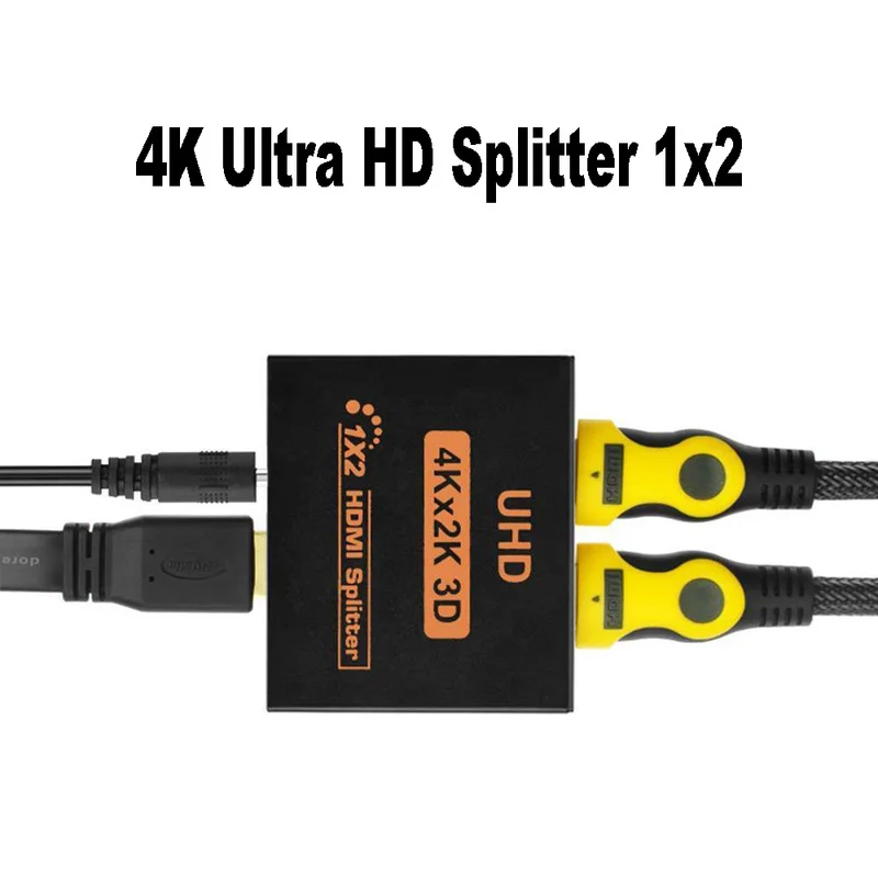 HDMI сплиттер 1 в 2 Выход Sup порт 4K * 2K 3D ТВ приставка один минута Два HD qualit 1x2 порта Swith
