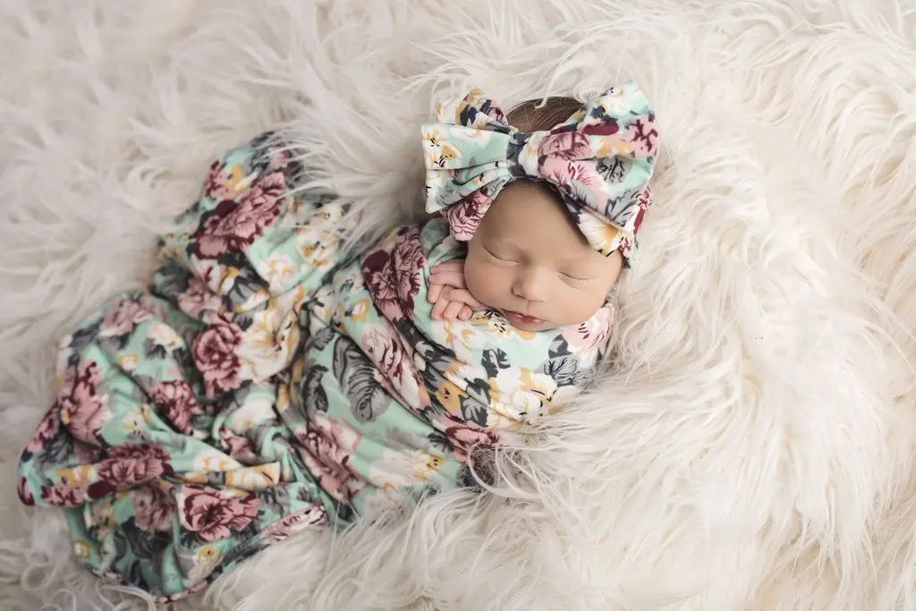 4 типов Лидер продаж мягкий муслин детские цветочные Животные пеленание Одеяло новорожденного хлопка пеленать Полотенца повязка на голову