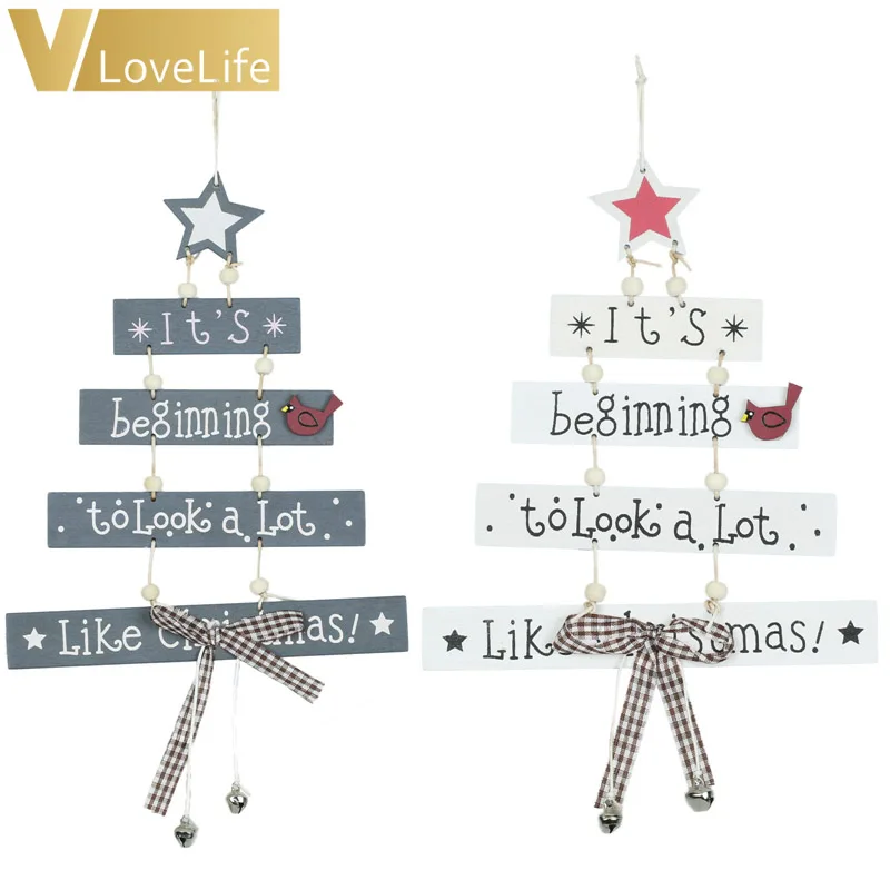 1 шт. рождественские деревянные подвески с буквами украшения для дома стены
