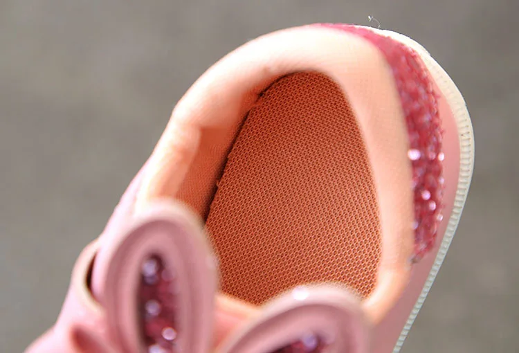 Кроссовки Детские с бантом и кроличьими ушками повседневная обувь дикими