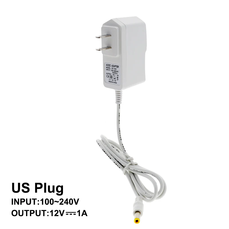 DC12V адаптер питания белый корпус AC100-240V светильник ing трансформаторы выход 12 В 1A/3A блок питания конвертер для светодиодные ленты светильник