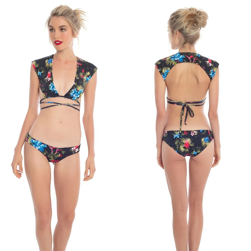 Стильный сексуальный женский купальник новинка 2018 комплект бикини в полоску с