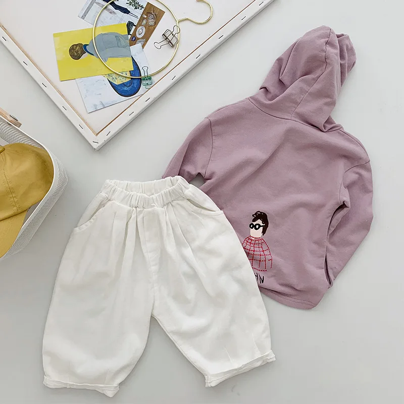 Весенне летние модные однотонные штаны шаровары из хлопка и льна в Корейском