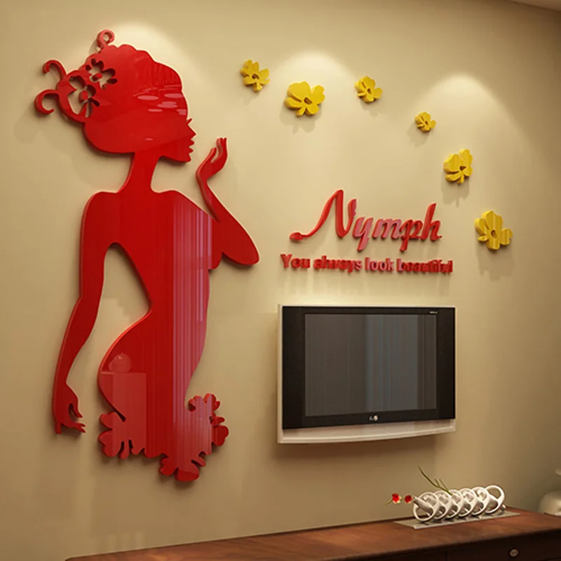 Nymph красивая девушка дизайн оптимизированный акриловый наклейки DIY Декор