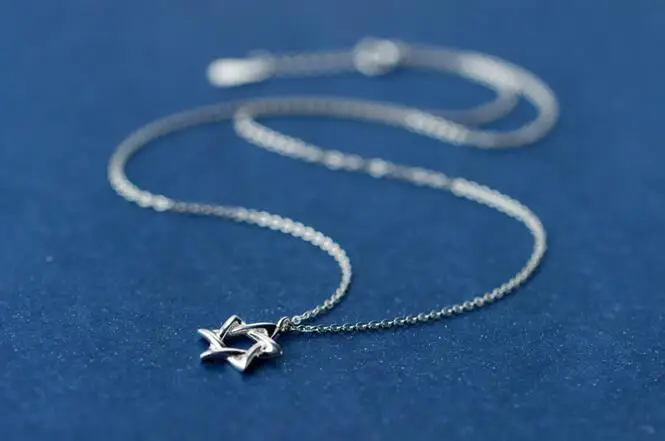 Реальный. Ожерелье и подвеска Давид звезды из стерлингового серебра 925 пробы