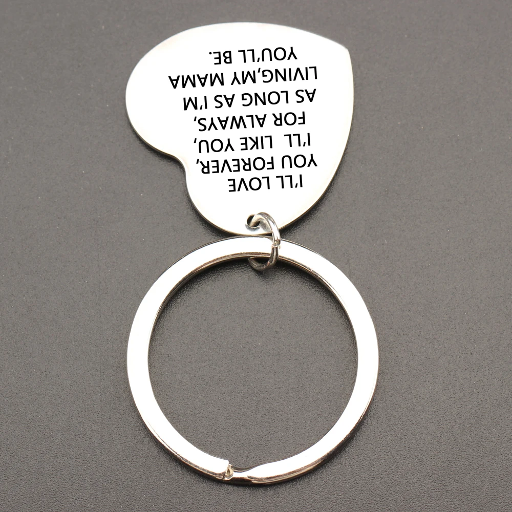 Брелок для ключей с сердечком из сплава Я буду любовь навсегда пока я живу моя