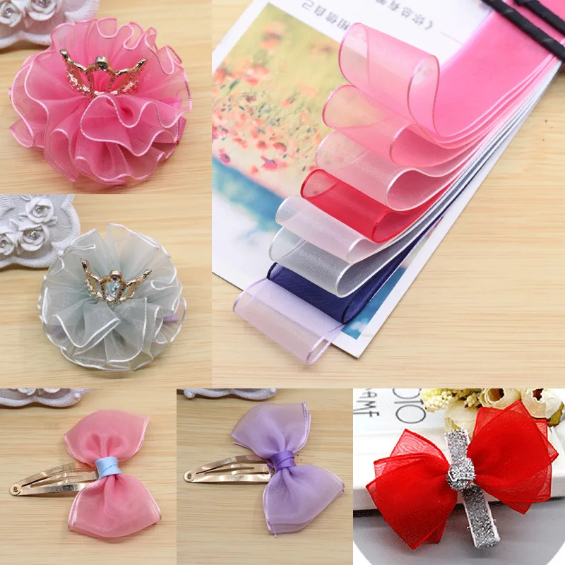 1 'ཕ мм длина ленты из органзы м красивая атласная лента для свадебных