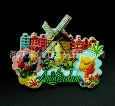 Нидерланды Амстердам сувенир холодильник наклейки|amsterdam souvenirs|souvenir amsterdamstickers