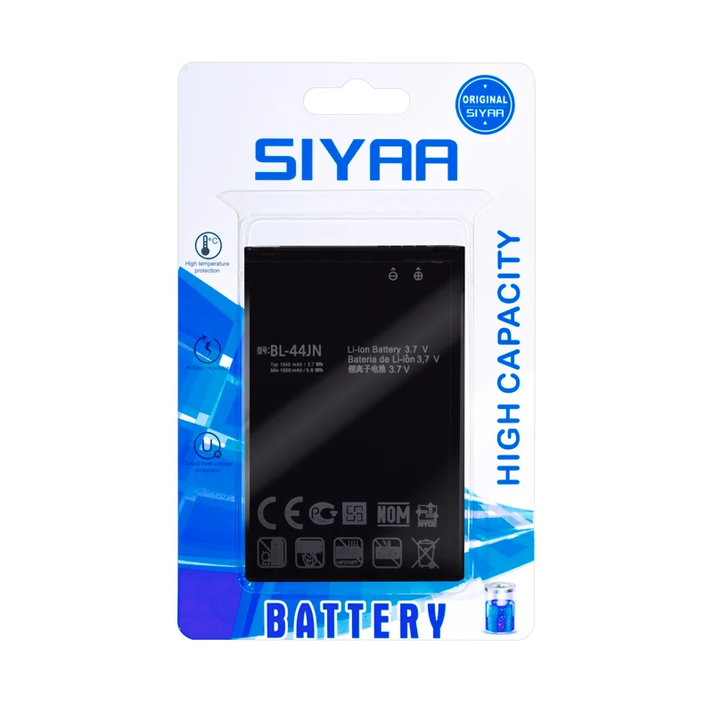 SIYAA телефон Батарея BL-44JN для LG Optimus Zone E400 или рюкзак с изображением трансформеров оптимуса L3 E400 L5 E612 EAC61679601 P970 E510 LGE510 P690 E730 акумуляторная батарея