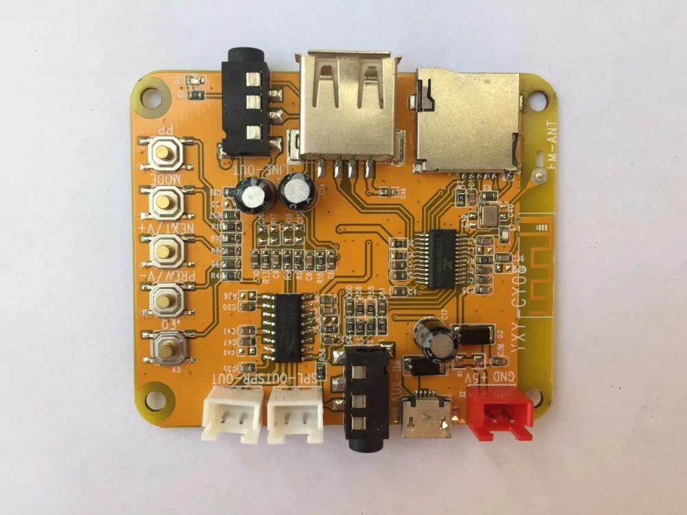 5 в беспроводной Bluetooth 4,2 аудио декодер плата Поддержка FM MP3 WMA WAV FLAC APE автоматическое подключение задний блок питания Micro USB