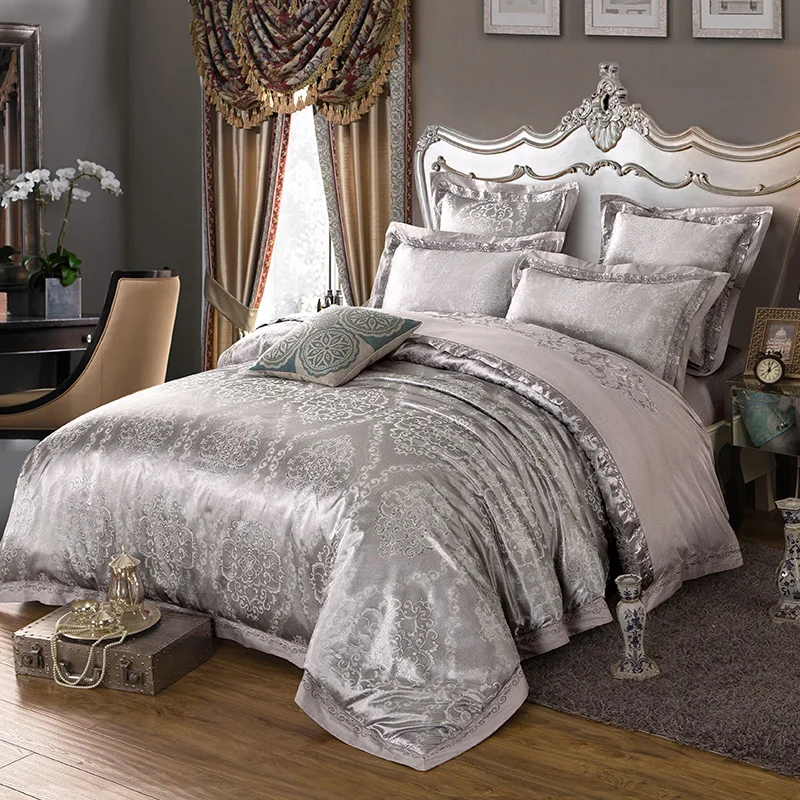Комплект постельного белья из шелка и сатина 4/6 шт.|bedspreads duvets|king queen sizebedding set king |