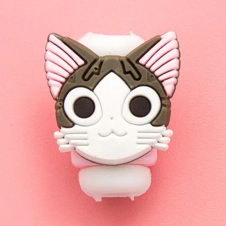 Cat 5 шт. милый мультфильм намотки кабеля наушников кабель протектор для iphone 5 6 7 8 кабель наушников USB заставки Защита линий передачи данных - Цвет: Cat