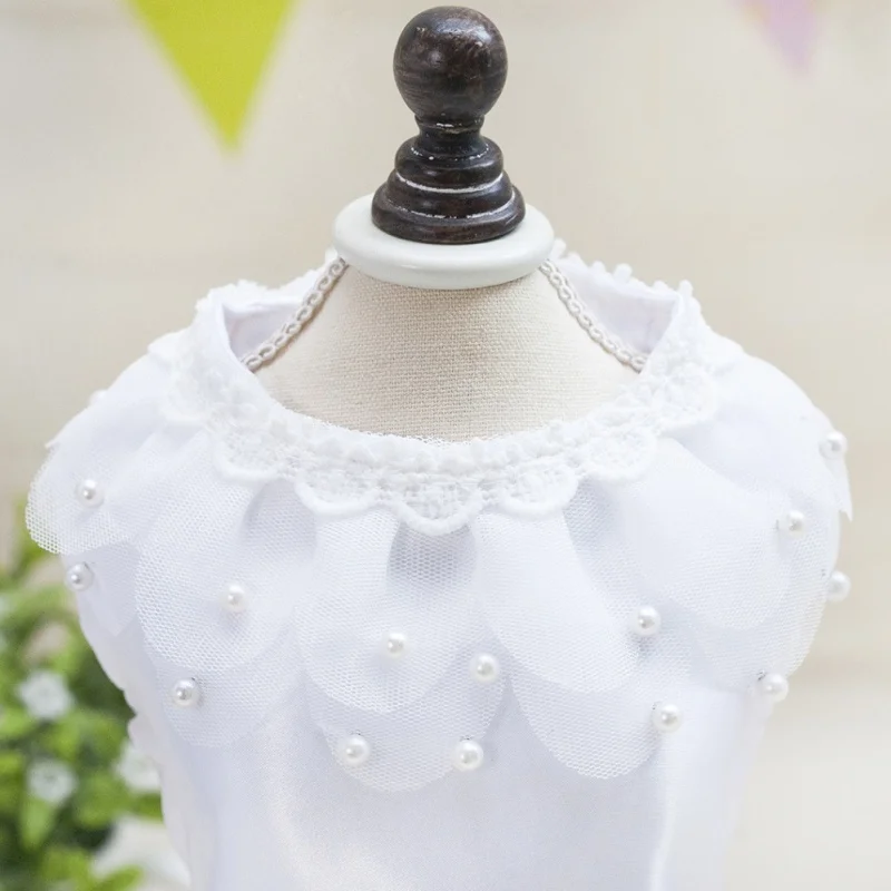 Платье с вышивкой в виде бабочки для собаки Сетчатое платье юбкой тюлевые платья