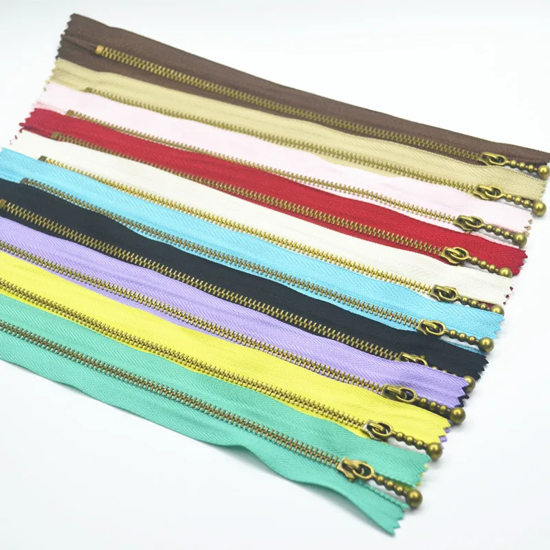 10 шт 20 см 3 # металлическая бронзовая Закрытая Торцевая молния для сумки одежды