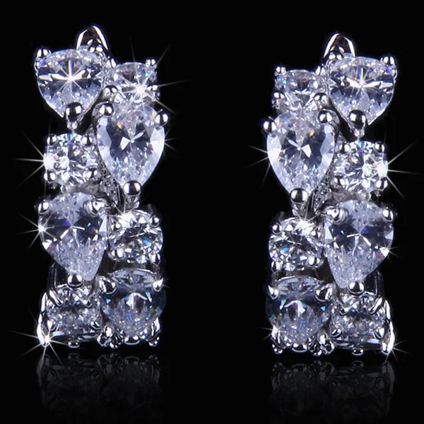 Серьги-пусеты My Mona Lisa высокое качество AAA кубический циркониевый камень