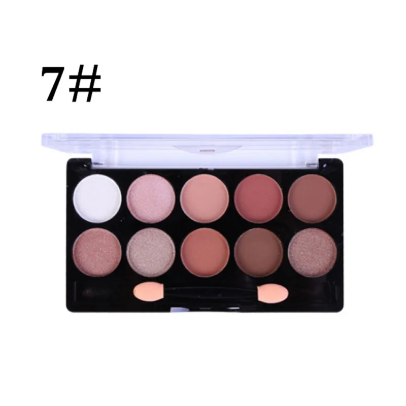 Новинка палитра матовых теней для макияжа глаз 3 стиля 10 цветов блестящая пудра