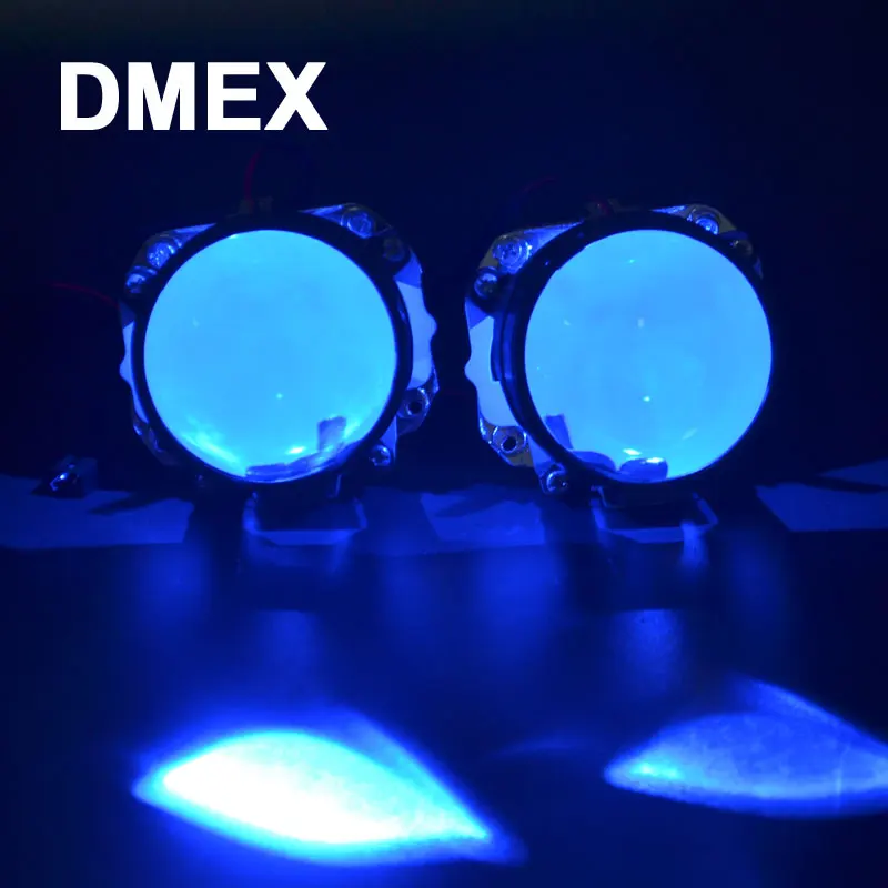 DMEX 2,5 дюймов биксенон H1 HID фары проектор Объектив с светодиодный ангельские глазки с светодиодный дьявол глаза костюм для H4 H7 фар Дом