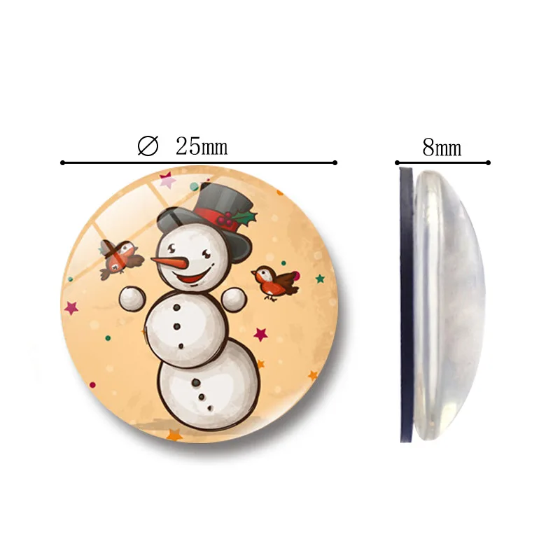 5 шт./лот рождественские магниты на холодильник Снеговик Рождественская елка