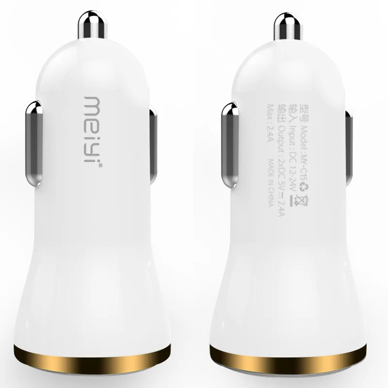 Meiyi C15 автомобиля Зарядное устройство 2.4A max (реальный) Dual USB Выход Быстрая зарядка