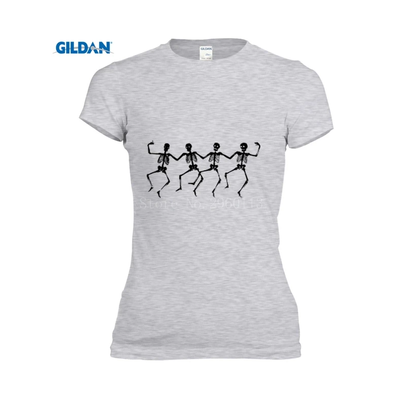 100% cotton O-Neck clothes Skeleton Lovely Ladies t shirt 2017 new fashion top brand female t-shirt women's tops |