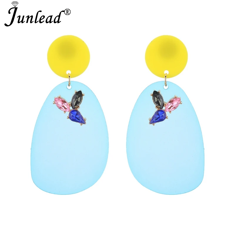 Женские серьги капельки Junlead прозрачные разноцветные из смолы для свадьбы